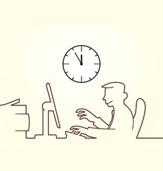 Office hours vector image