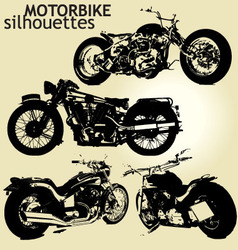 Motorbike silhouettes vector image