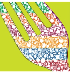 Fork design vector image