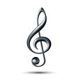 Treble clef vector image