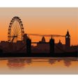 London at sunset vector image