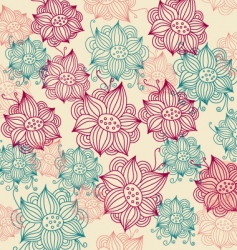 Vintage flower background vector image