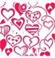 Hearts background vector image