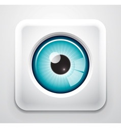 Eye button vector image