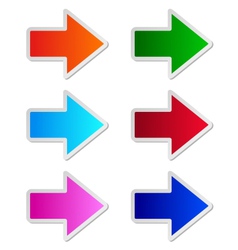 Glossy arrows vector image