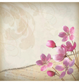Realistic floral spring grunge background vector image
