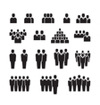 Business team silhouette people employee group vector image