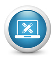 Blue glossy icon vector image