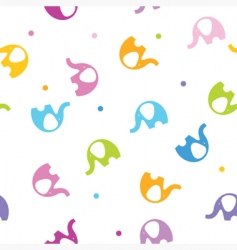 Elephants pattern vector image