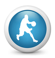 Blue glossy icon vector image
