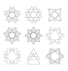 Set of design elements Abstract decorative vector image
