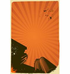 Poster with stripes vector image