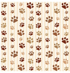 Brown footprints seamless pattern vector image