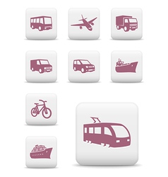 Transportation icons vector image
