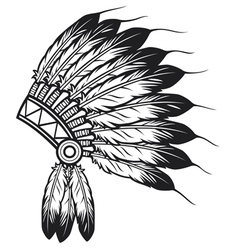 Native American Indian chief headdress vector image