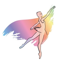 The woman dances ballerina vector image