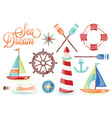 Sea Driam Icons vector image