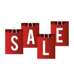 Lettering sale bag shop icons Lettering sale bag shop icons vector image
