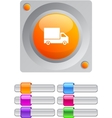 Delivery color round button vector image