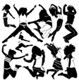 Dancing and party girls vector image