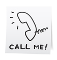 Hand draw cartoon on paper note stickers vector image