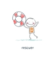 Rescuer vector image