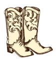 Cowboy boots vector image