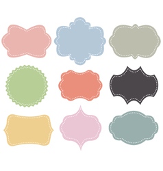 Set of vintage frames vector image