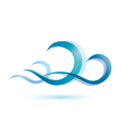 Water waves symbol isolated icon vector image