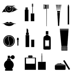 Makeup icons vector image