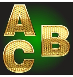 Golden figure set vector image