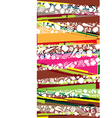 Fruits and vegetables pattern vector image