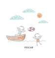 Rescuer vector image