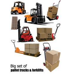 Packaging and forklift vector image