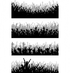 Crowd foregrounds vector image