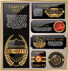 Premium quality labels Premium quality labels vector image