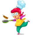 Cooking girl vector image