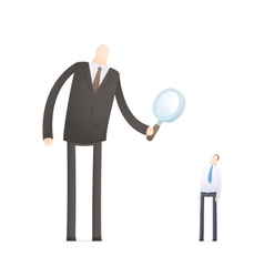 Boss examines its employee vector image