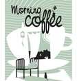 Coffee with a window vector image