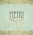 Menu cover vector image