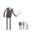 Boss chooses experienced staff vector image