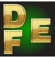 Golden figure set vector image