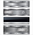 Metal banner set Metal banner set vector image