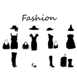 Beautiful fashion dress black white vector image