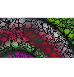 Fruits and vegetables pattern vector image