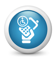 Blue glossy icon vector image