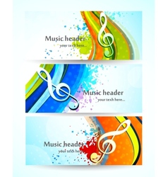 Set of music banners vector image