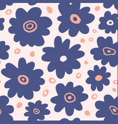 Hand drawn colorful floral seamless repeat pattern