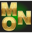 Golden figure set vector image