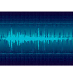 Audio waveform background vector image
